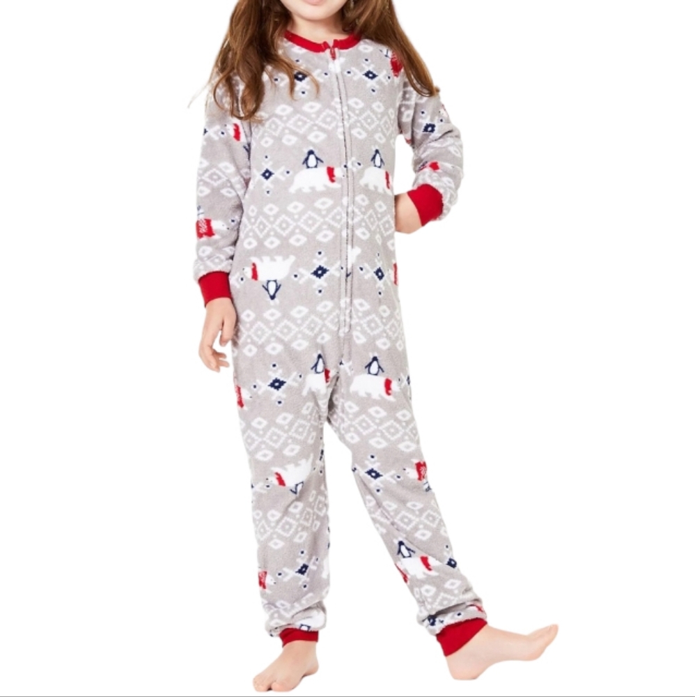 Unisex Family PJs Toddler Polar Bear and Penguin Winter Fleece Pajamas Size 2T